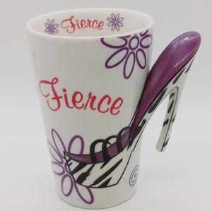 NWT SHOE FASHION PAINTED CERAMIC COFFEE MUG | CUP
